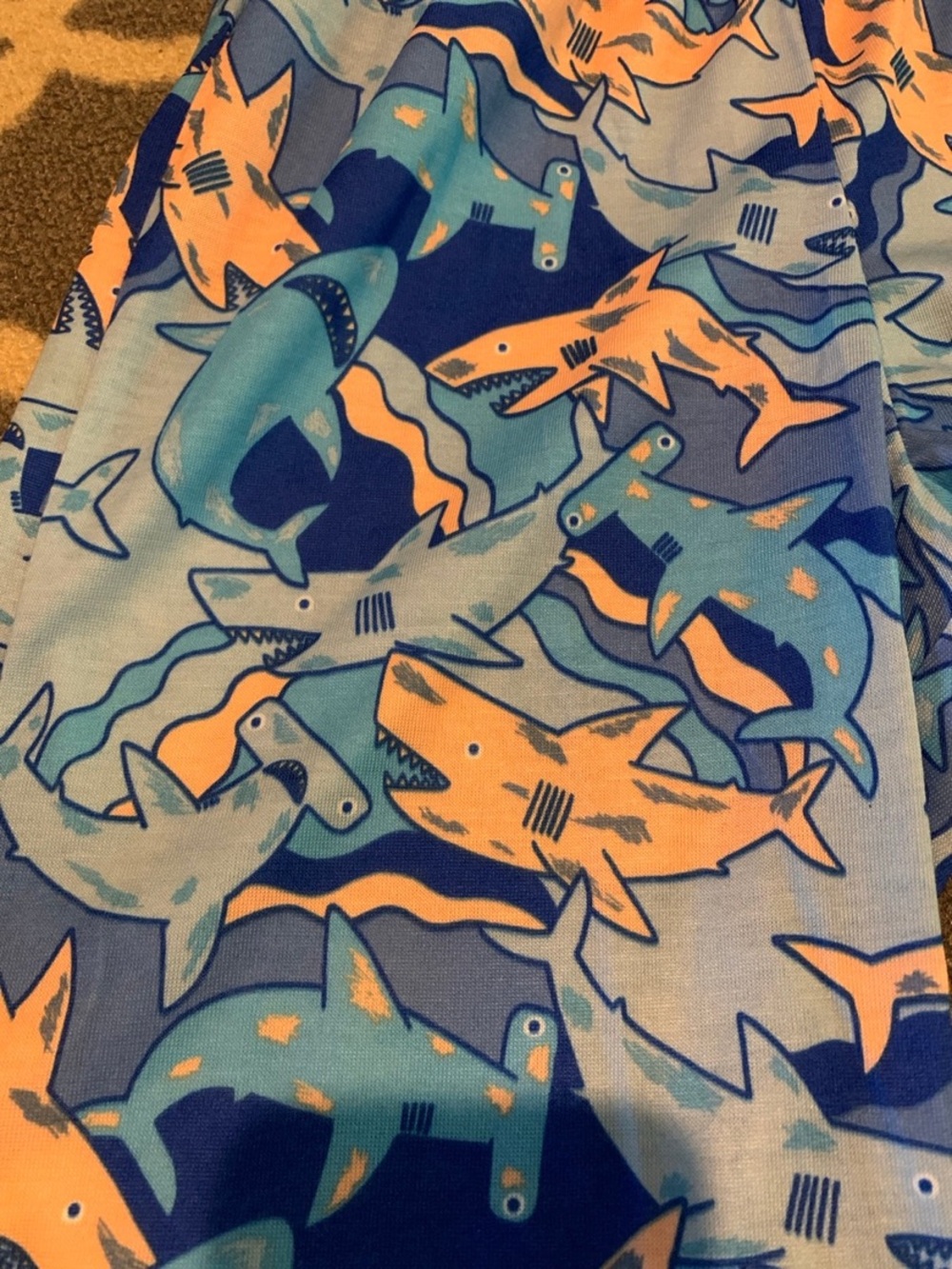 Boys Shark pajamas set size medium NWT, Cat & Jack summer pjs - Picture 3 of 4